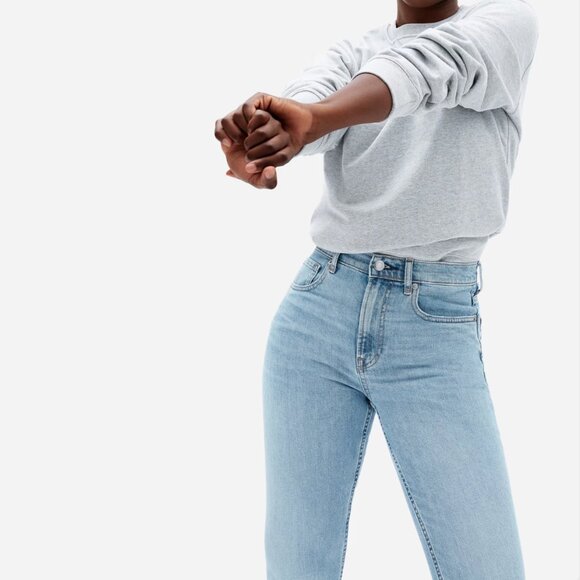 Everlane High-Rise Straight Jeans β Light Blue Wash β Size 27 Regular - Picture 6 of 7